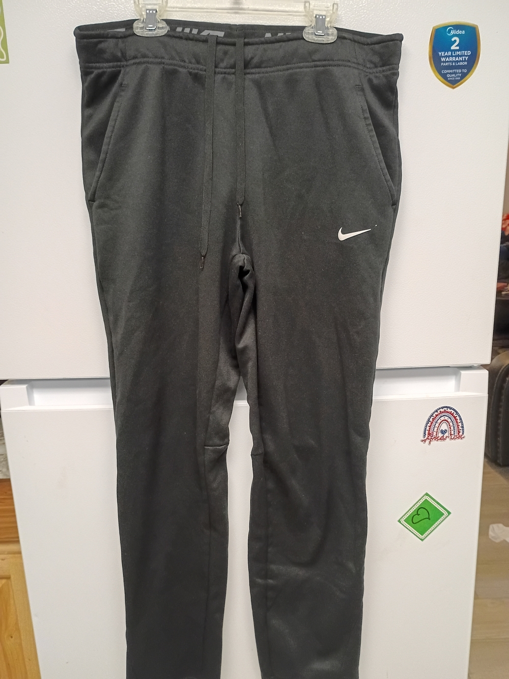 Nike Black Women's Dri Fit Joggers with White Swoosh